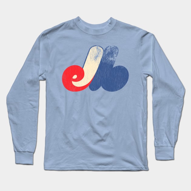 Defunct Montreal Expos Baseball Long Sleeve T-Shirt by Defunctland